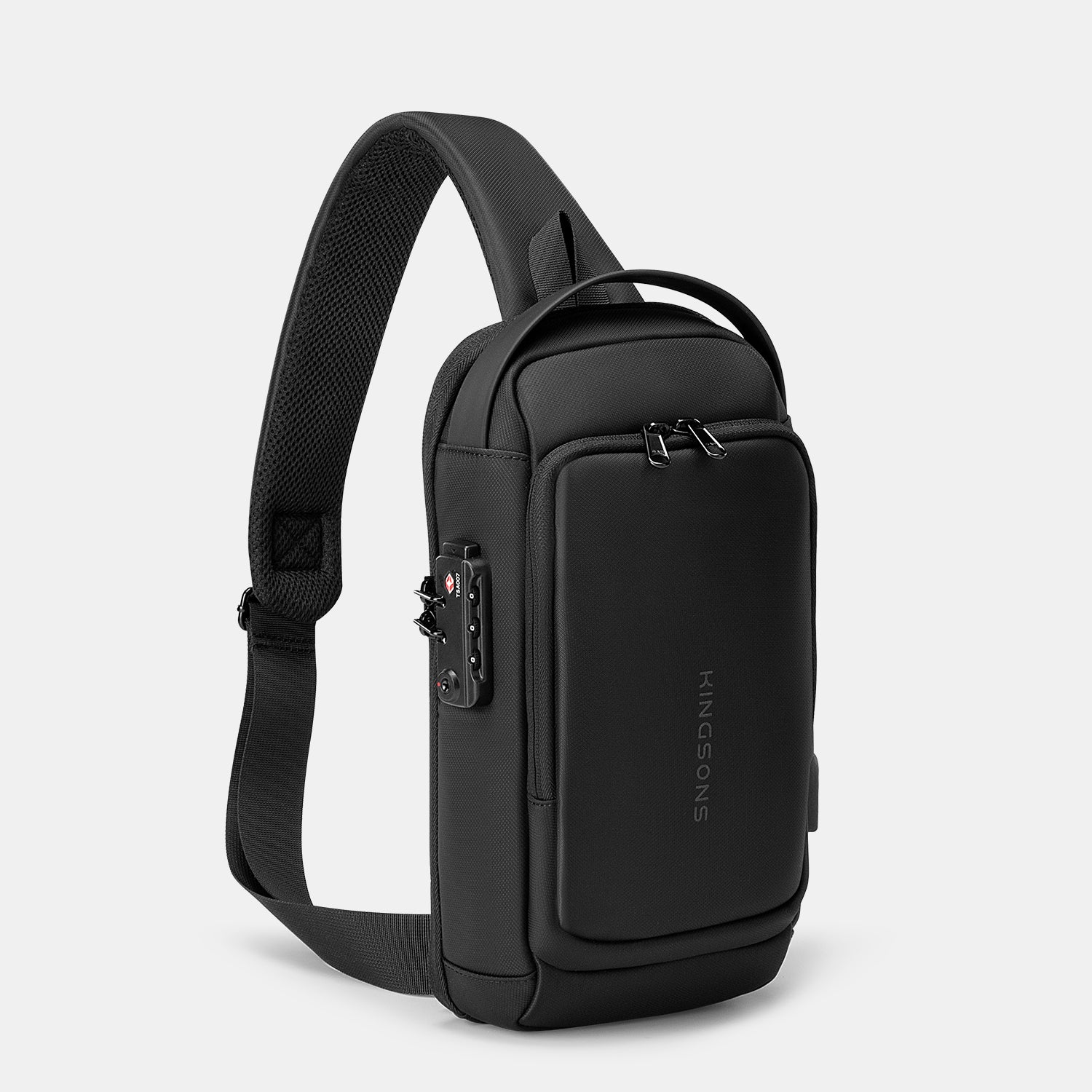 Kingsons Sling Bag For Travel Hiking Daypack With TSA Lock USB Port