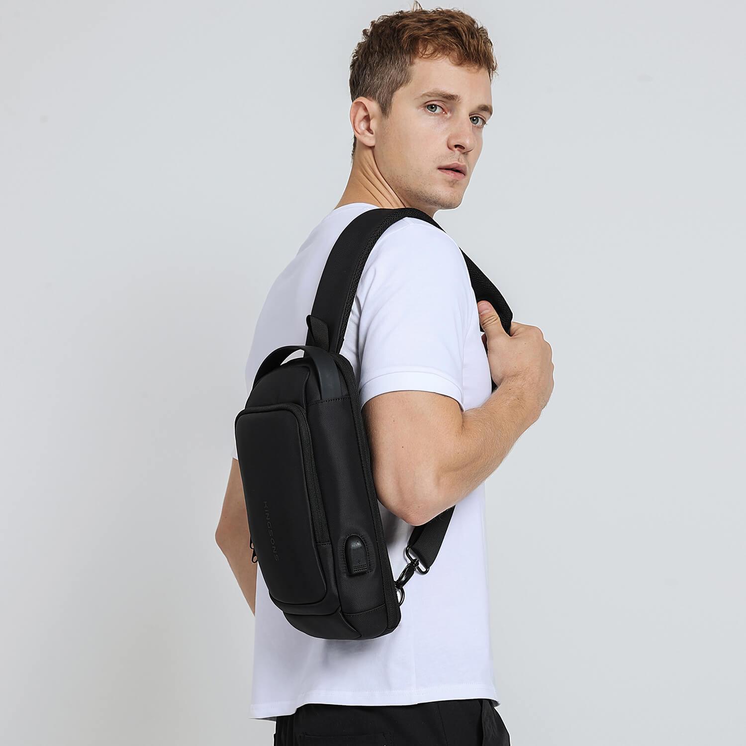 Model showcasing the Kingsons sling bag ks3283w