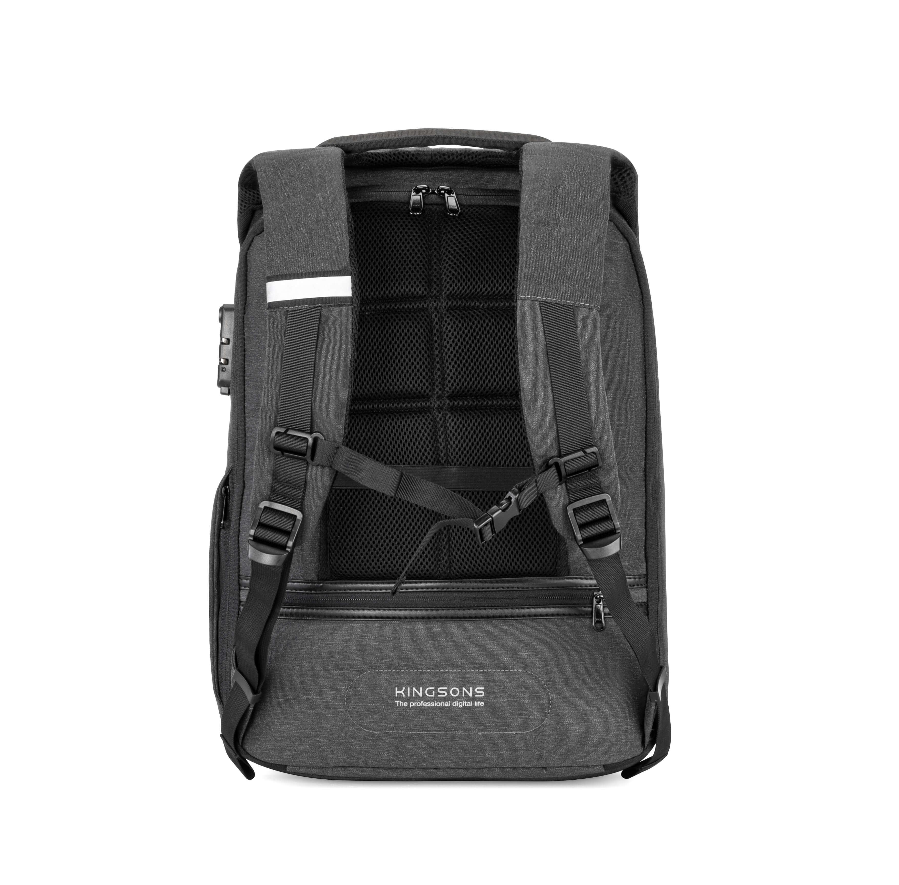 kingsons anti theft backpack ks3149w with a sluggage belt 