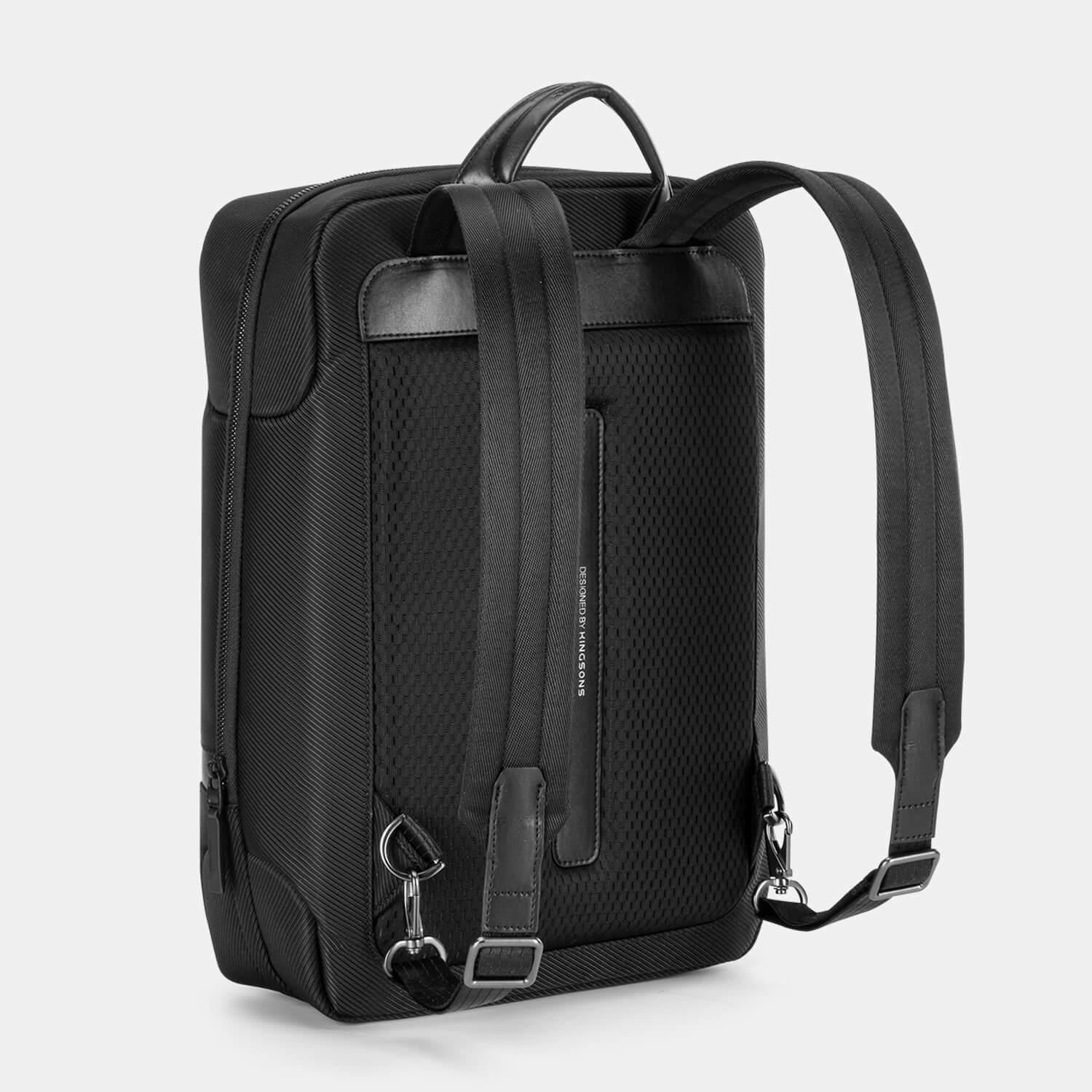 kingsons business travel laptop backpack ks3265w back view